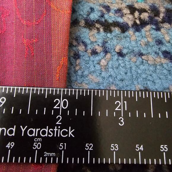 Men's J. Ferrar Button Up Striped Red & Orange with Subtle Floral Print Shirt M - Picture 5 of 8